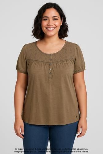 Damen T-Shirt, braun, Gr. EU 44, Baumwolle - Second Hand - Triangle - Modalova