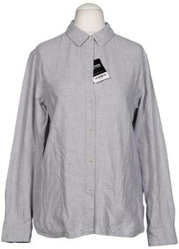 Damen Bluse, grau, Gr. M, Baumwolle - Second Hand - Uniqlo - Modalova
