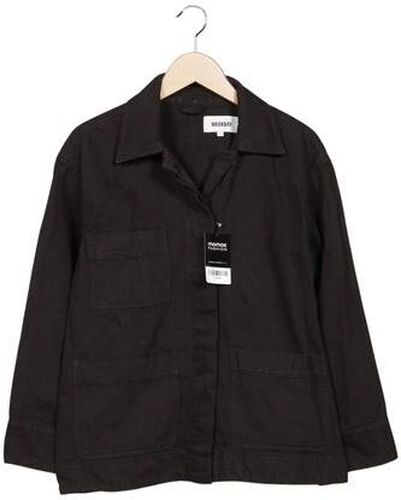 Damen Jacke, schwarz, Gr. S, Baumwolle - Second Hand - Weekday - Modalova