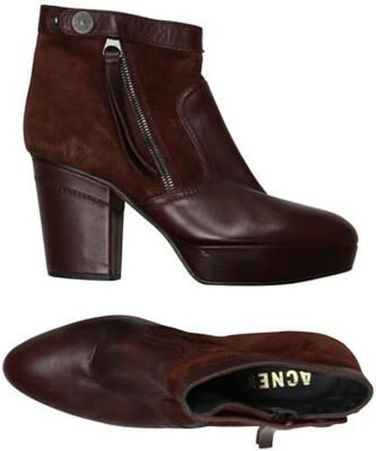 Damen Stiefelette, bordeaux, Gr. EU 36, Leder - Second Hand - Acne Studios - Modalova