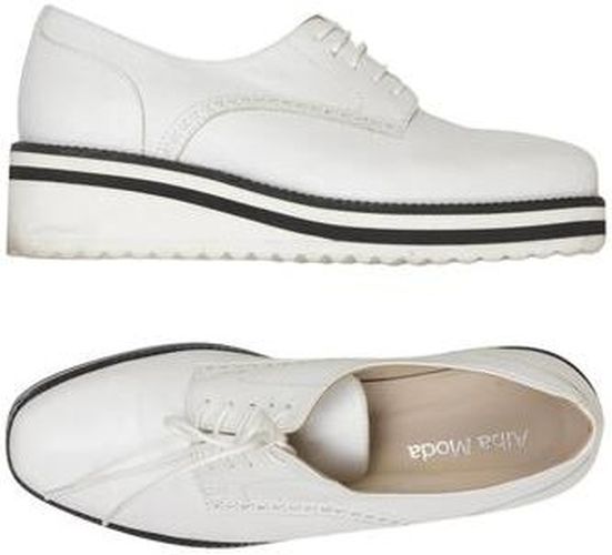 Damen Halbschuh, weiß, Gr. EU 36, Leder - Second Hand - Alba Moda - Modalova