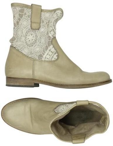 Damen Stiefelette, beige, Gr. EU 37 - Second Hand - Alba Moda - Modalova