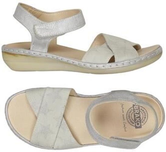 Damen Sandale, silber, Gr. EU 36 - Second Hand - Brako - Modalova