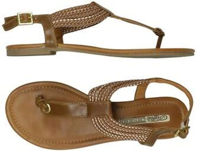 Damen Sandale, braun, Gr. EU 37, Kunstleder - Second Hand - Buffalo LONDON - Modalova