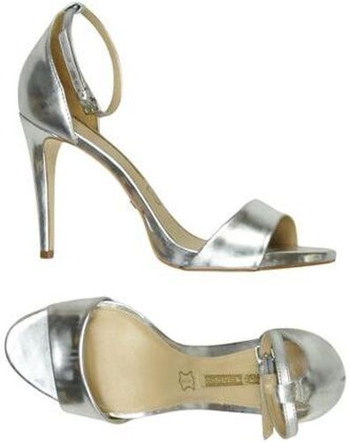Damen Sandale, silber, Gr. EU 40, Leder - Second Hand - Buffalo LONDON - Modalova