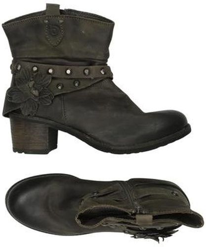 Damen Stiefelette, grün, Gr. EU 38, Leder - Second Hand - Bugatti - Modalova