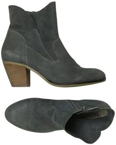 Damen Stiefelette, grau, Gr. EU 38, Leder - Second Hand - Bugatti - Modalova