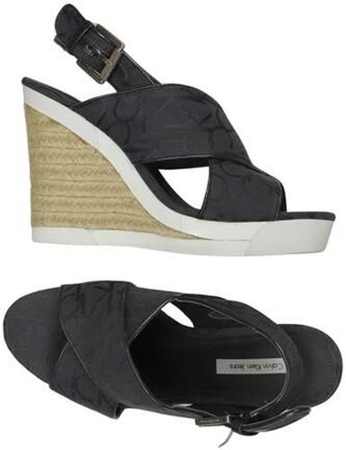 Damen Sandale, marineblau, Gr. EU 40, Kunstleder - Second Hand - Calvin Klein - Modalova