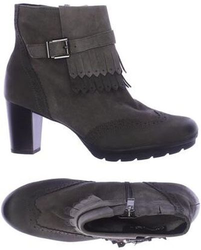 Damen Stiefelette, grau, Gr. EU 39, Leder - Second Hand - Caprice - Modalova