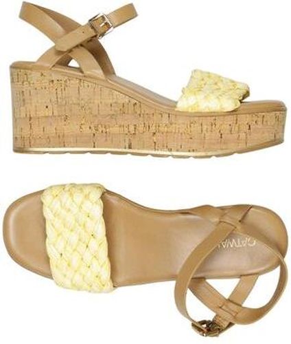 Damen Sandale, beige, Gr. EU 39, Kunstleder - Second Hand - Catwalk - Modalova