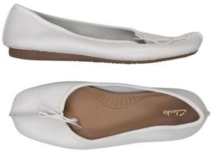 Damen Ballerinas, weiß, Gr. EU 40 - Second Hand - Clarks - Modalova
