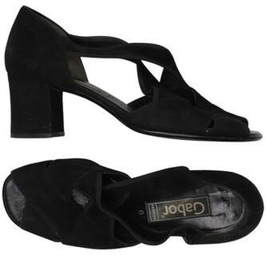 Damen Sandale, schwarz, Gr. EU 39 (UK 6), Leder - Second Hand - Gabor - Modalova