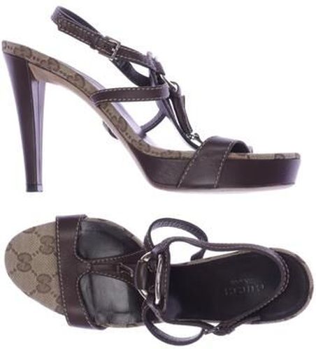 Damen Sandale, braun, Gr. EU 38, Leder - Second Hand - Gucci - Modalova