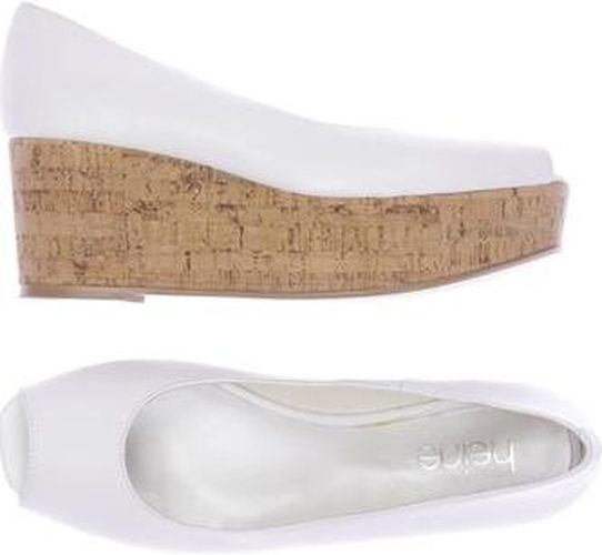 Damen Pumps, weiß, Gr. EU 39, Leder - Second Hand - heine - Modalova