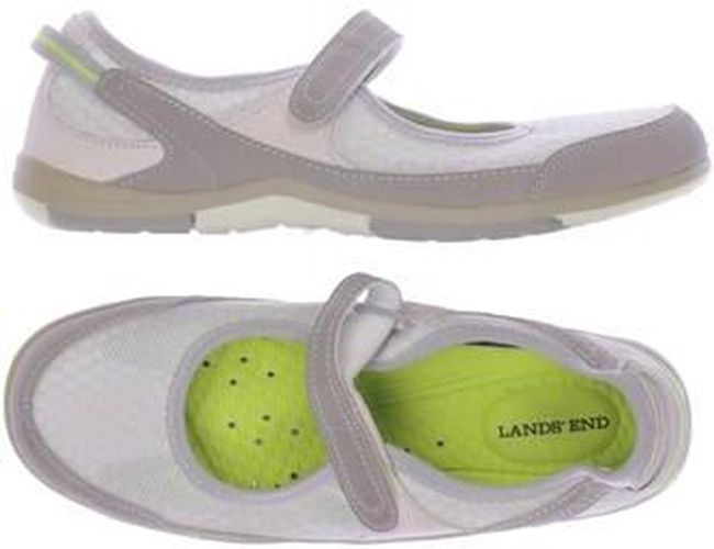Damen Ballerinas, grau, Gr. EU 38 (US 7), Kunstleder - Second Hand - Lands End - Modalova