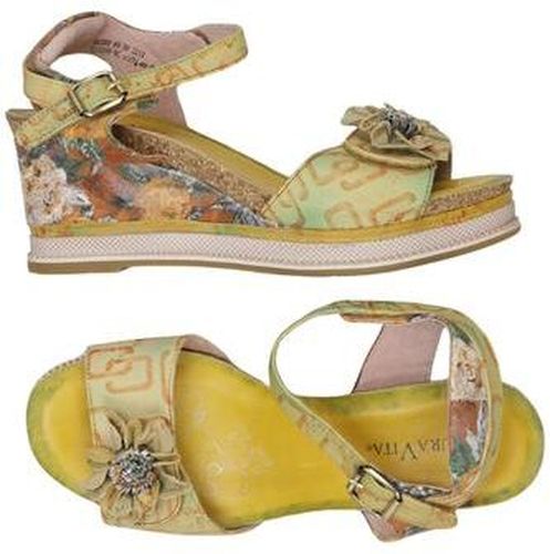 Damen Sandale, gelb, Gr. EU 39, Leder - Second Hand - Laura vita - Modalova