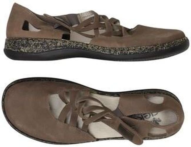 Damen Sandale, braun, Gr. EU 41, Leder - Second Hand - Rieker - Modalova