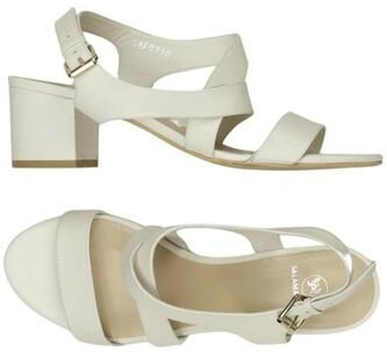 Damen Sandale, cremeweiß, Gr. EU 39, Leder - Second Hand - Salamander - Modalova