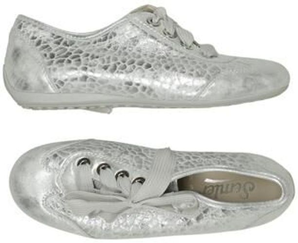 Damen Halbschuh, silber, Gr. EU 34 (UK 1.5), Leder - Second Hand - Semler - Modalova