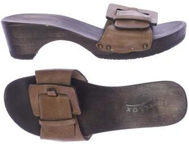 Damen Sandale, braun, Gr. EU 37, Leder - Second Hand - Softclox - Modalova