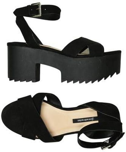 Damen Sandale, schwarz, Gr. EU 37 - Second Hand - Stradivarius - Modalova