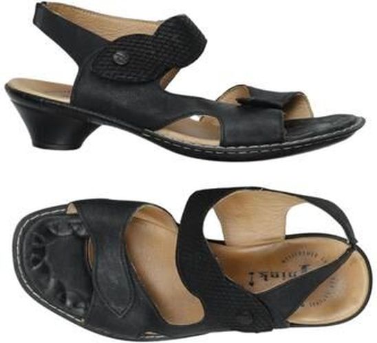 Damen Sandale, schwarz, Gr. EU 39, Leder - Second Hand - Think! - Modalova