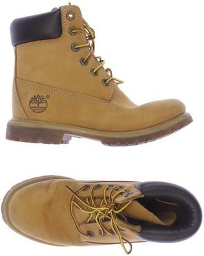 Damen Stiefelette, orange, Gr. EU 37, Leder - Second Hand - Timberland - Modalova