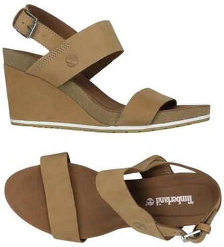Damen Sandale, braun, Gr. EU 39.5, Leder - Second Hand - Timberland - Modalova