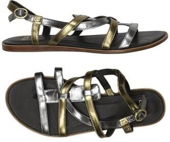 Damen Sandale, silber, Gr. EU 38.5, Leder - Second Hand - Ugg - Modalova