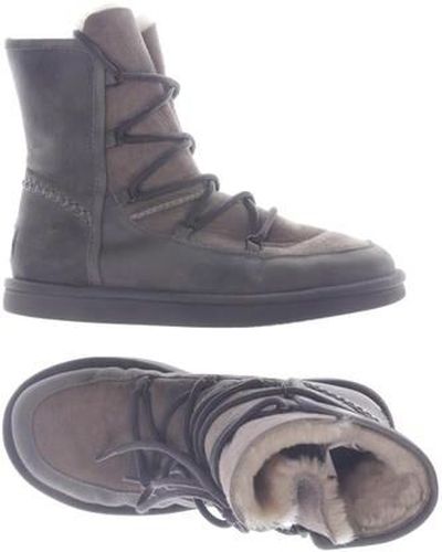 Damen Stiefelette, grau, Gr. EU 38, Leder - Second Hand - Ugg - Modalova