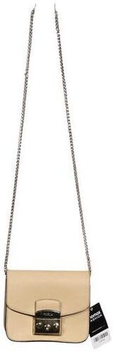 Damen Handtasche, beige, Leder - Second Hand - Furla - Modalova