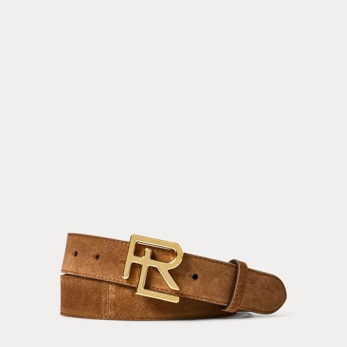 RL-Buckle Calf-Suede Belt - Purple Label - Modalova