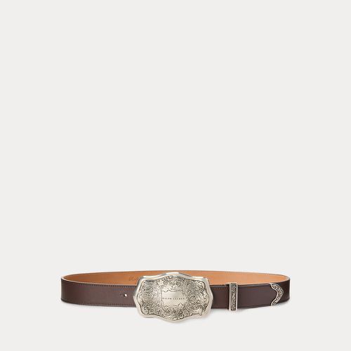 Tooled-Buckle Calfskin Belt - Collection - Modalova