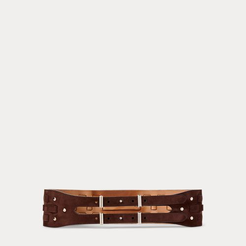 Woven Calf-Suede Wide Waist Belt - Collection - Modalova