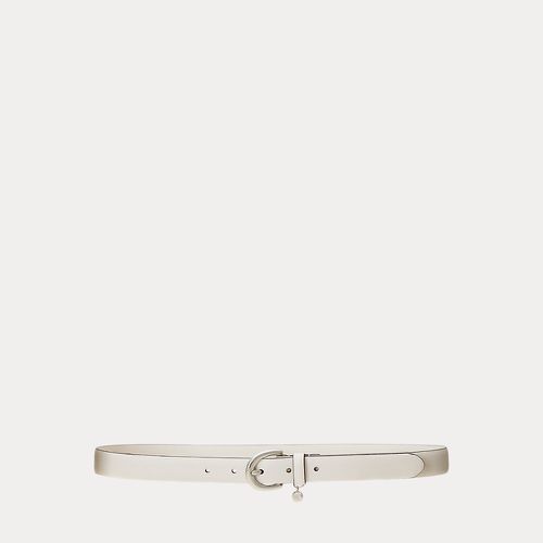 Charm Crosshatch Leather Belt - Lauren - Modalova