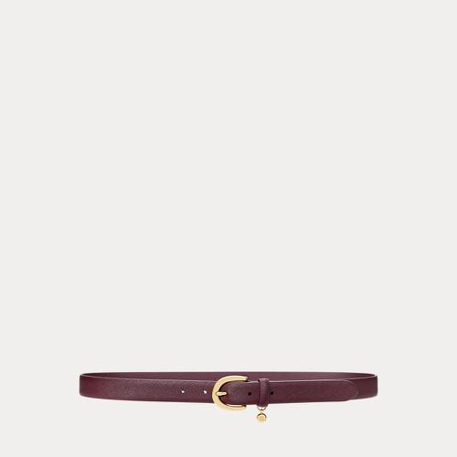 Charm Crosshatch Leather Belt - Lauren - Modalova