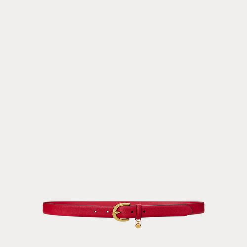 Charm Crosshatch Leather Belt - Lauren - Modalova