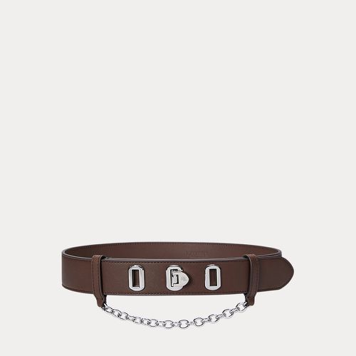 Flip-Lock Leather Wide Belt - Lauren - Modalova