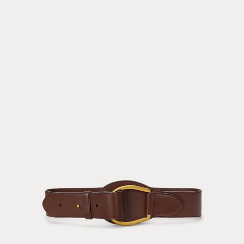 Leather Wide Embellished D-Ring Belt - Lauren - Modalova