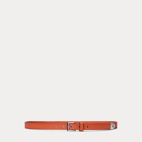 Pebbled Leather Skinny Belt - Lauren - Modalova