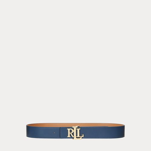 Logo Reversible Leather Wide Belt - Lauren - Modalova