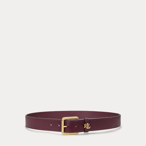 Logo-Keeper Leather Belt - Lauren - Modalova