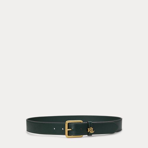 Logo-Keeper Leather Belt - Lauren - Modalova