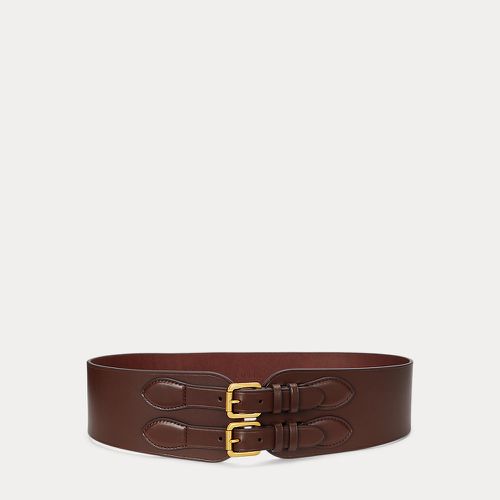 Vachetta Leather Double-Buckle Wide Belt - Lauren - Modalova