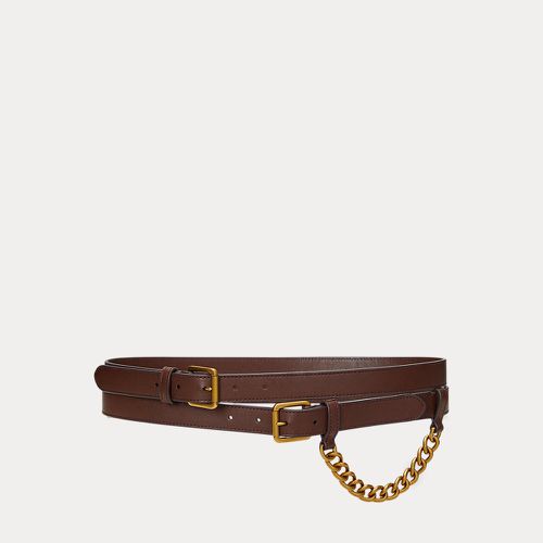 Leather Double-Wrap Chain Belt - Lauren - Modalova