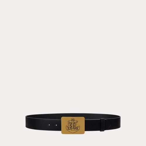 Anchor-Buckle Leather Wide Belt - Lauren - Modalova