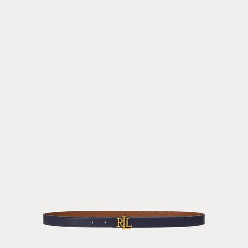 Logo Reversible Embossed Skinny Belt - Lauren - Modalova