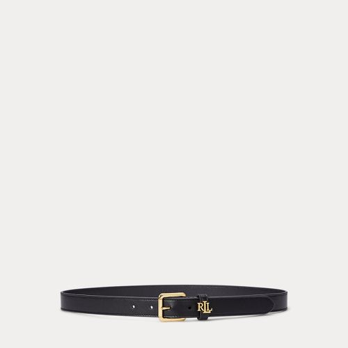 Logo-Keeper Leather Skinny Belt - Lauren - Modalova