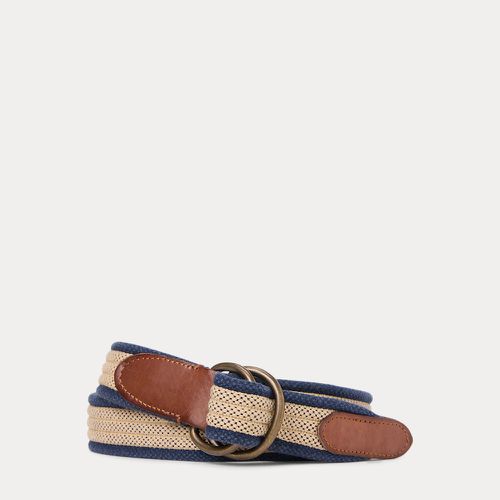 Leather-Trim Webbed Cotton Belt - RRL - Modalova