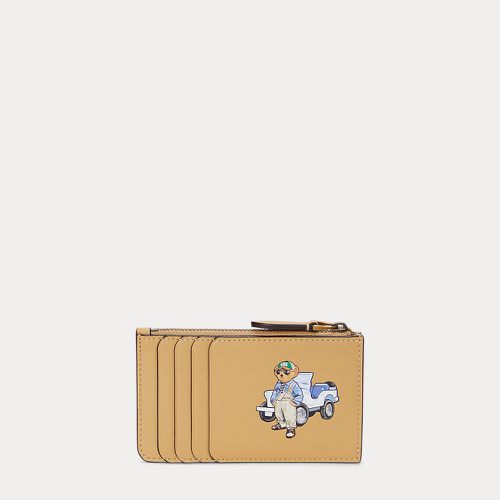Polo Bear Leather Zip Card Case - Polo Ralph Lauren - Modalova